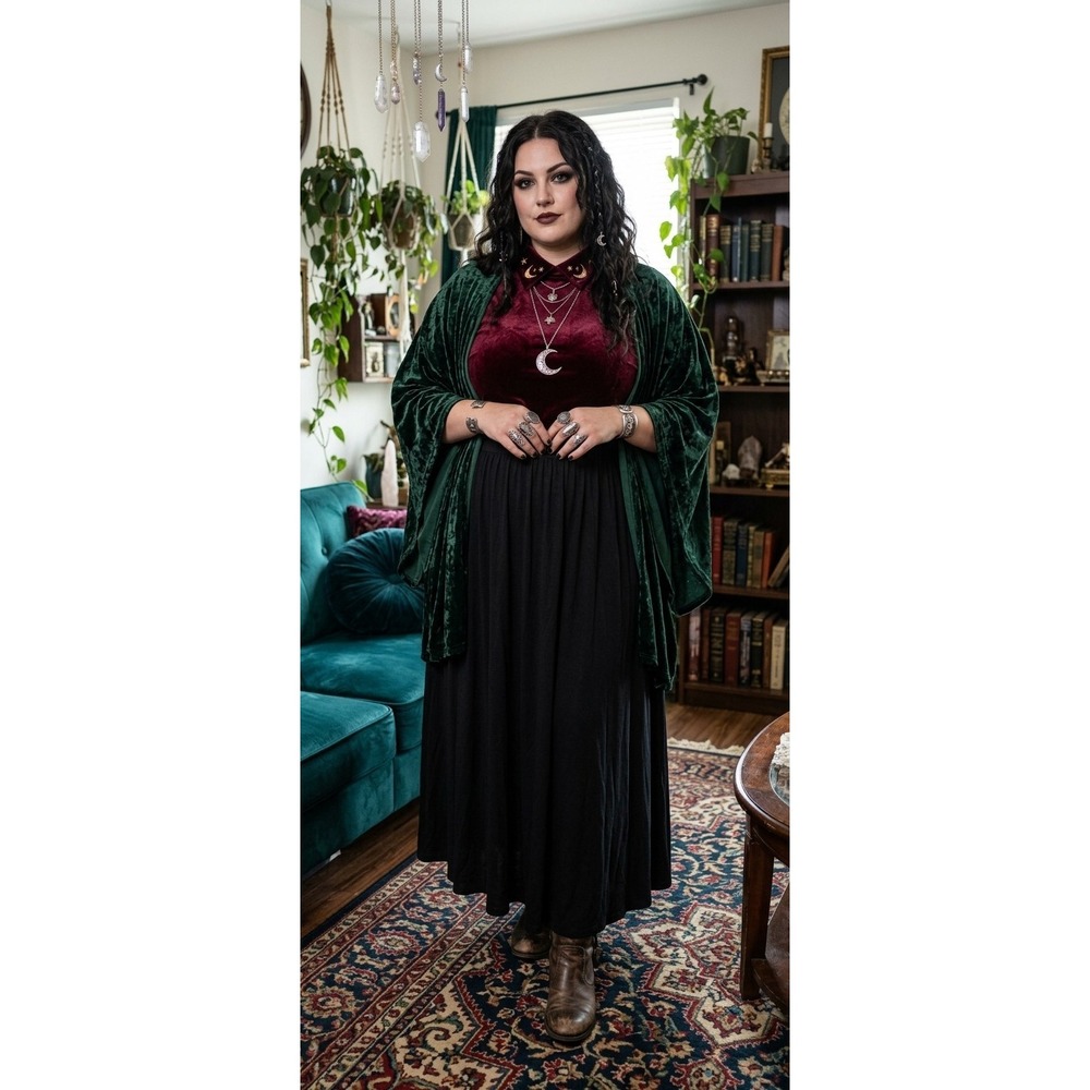 Terra & Sky Womens Plus Size 3X (24W-26W) Black Maxi Skirt Elastic Waist Soft